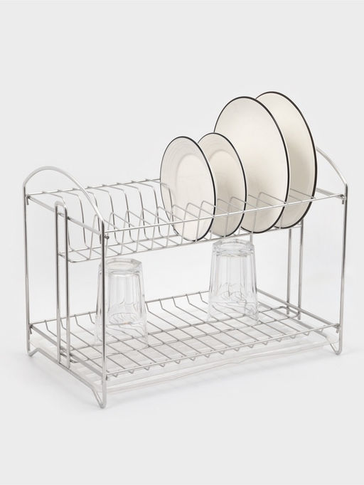 Сушилка для посуды универсальная, разборная, с поддоном, 39.5×24×29.5 см, хром