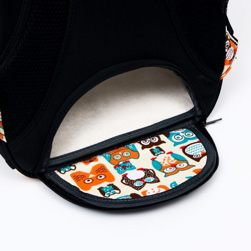 Рюкзак для переноски животных Совинные мордочки, прозрачный, 31 х 28 х 42 см - Пижон фото 5