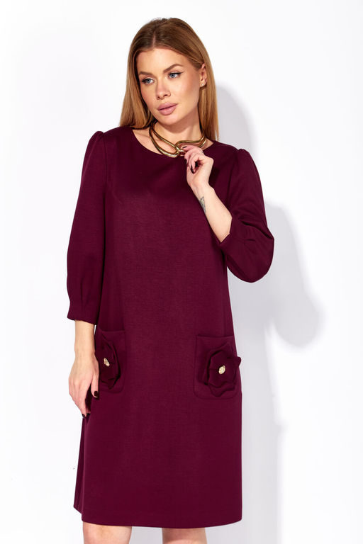 Платье ТАиЕР 1401 винный  фото 4