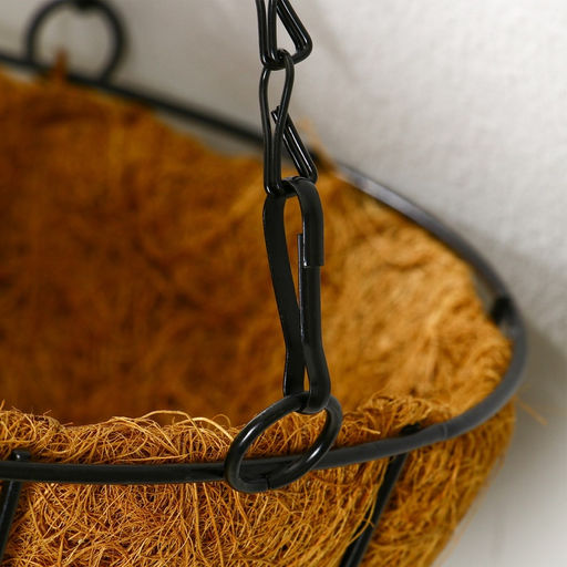 Кашпо подвесное, d=25 см, с кокосовым вкладышем, Полусфера, Greengo  фото 5