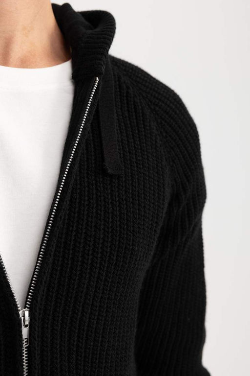 Кардиган из ткани Selanik стандартной посадки с капюшоном - Defacto фото 8