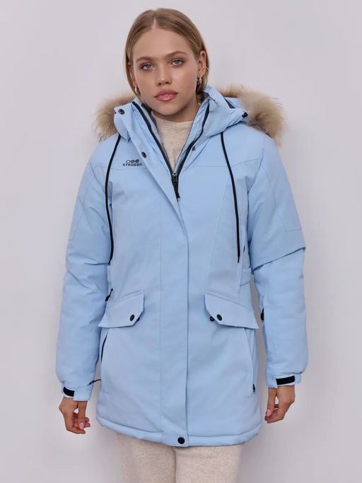 T3442-5 Куртка зимняя парка с капюшоном удлиненная - Strobbs фото 16