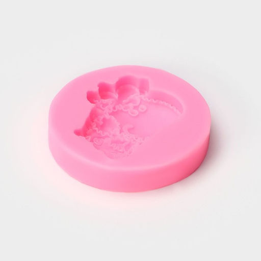 Цена за 4 шт. Молд для заливки Барашек, силикон, 6.2?6.2?1.1 см, розовый - Simaland фото 3