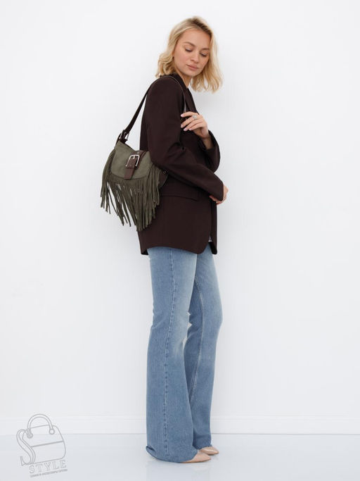 Сумка женская кожаная 99057-1NN wine khaki Natale Navetta в Новосибирске