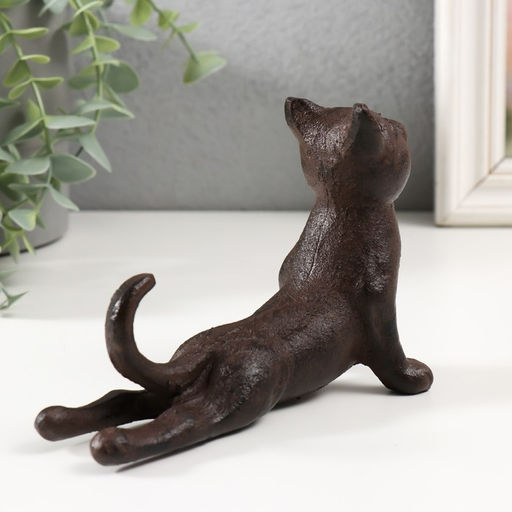 Фигурка-подставка «Кот - Приветствие солнца», чугун, 16×6.5×10 см