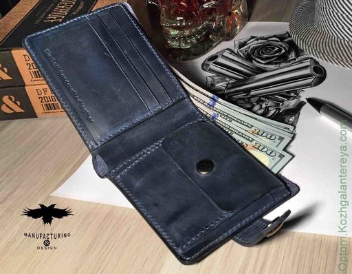 Мужское кожаное портмоне Dierhoff Д 6010-920  фото 4