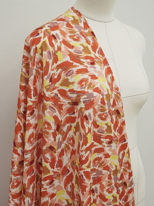 Штапель Яркий кураж цв.красный, ш.1.45м, вискоза-100%, 90гр/м.кв - Купава фото 11