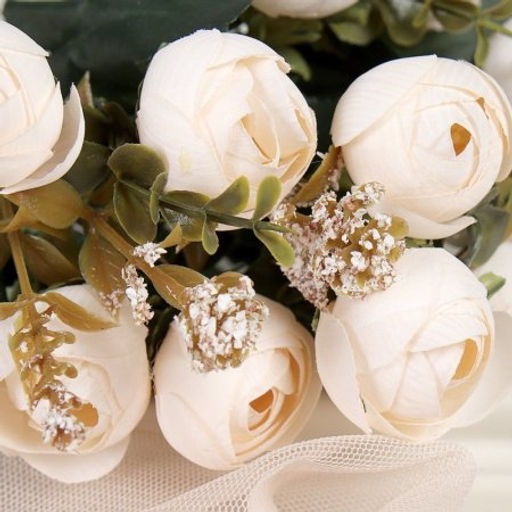 Цветок искусственный 30 см / OH081318 /уп 150/900/ (Бежевый с розовым ) - Галеонтрейд фото 5