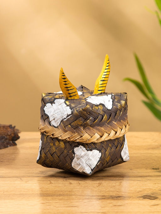 Корзинка «Бычок», 10×10×13 см, бамбук