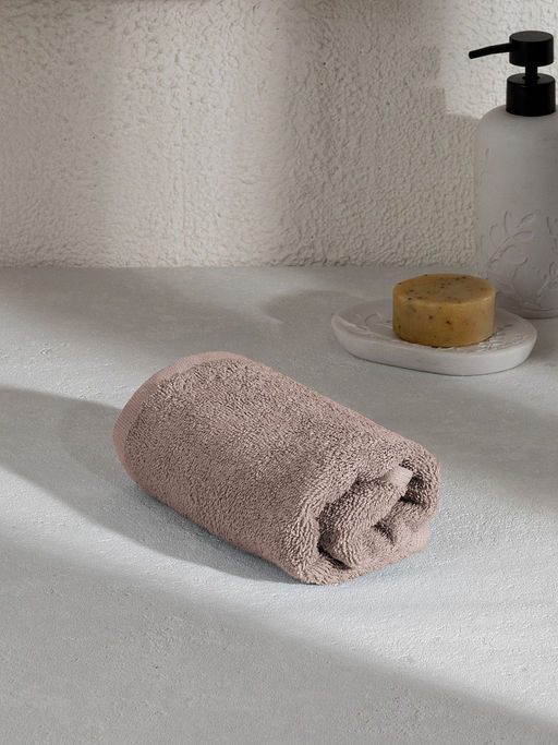 Полотенце махровое 35x70 светло-коричневый махровая ткань