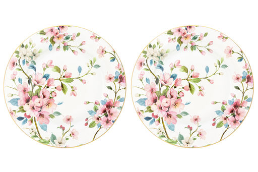 Набор тарелок 2 пр. 26*26*2 см Яблоневый цвет на белом NEW BONE CHINA - Elan gallery фото 7