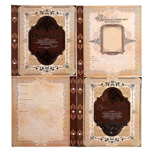 Родословная книга с рамкой под фото Родословная книга, 50 листов, 21.5 х 23.7 см - Семейные традиции фото 10