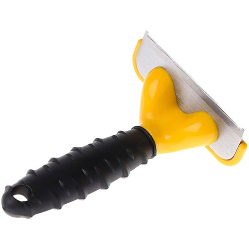 Расческа - пуходерка для вычесывания подшерстка "ЛАПКИ и ЦАРАПКИ", цвет как на фото, 10*15см (блистер)