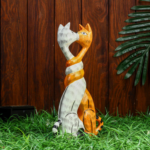 Сувенир Целующиеся коты, 30?6?16 см, дерево