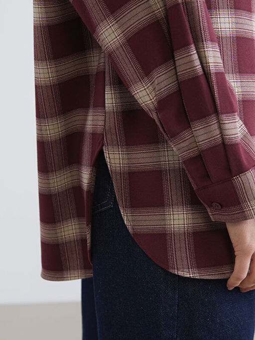 Ekose Oversize Kad?n G?mlek Tunik