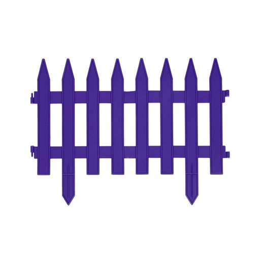 Ограждение декоративное, 35×210 см, 5 секций, пластик, сиреневое, GOTIKA, Greengo