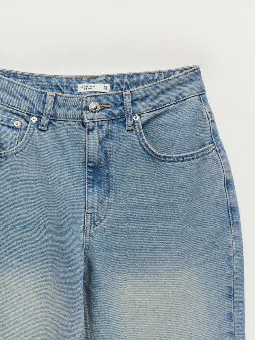 Джинсы прямого фита с высокой посадкой регулярной длины ZR2604092315-102 / Zarina