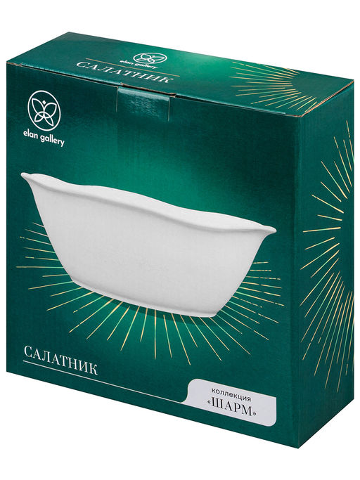 Салатник круглый 1,5 л 22,5*22,5*8 см Шарм, фарфор - Elan gallery фото 5