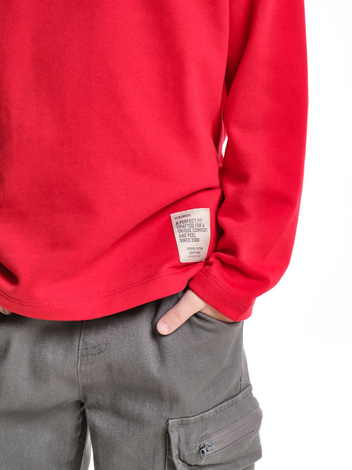 Толстовка для мальчика с шевроном 22-1124 темно-серый меланж - Mini maxi фото 18