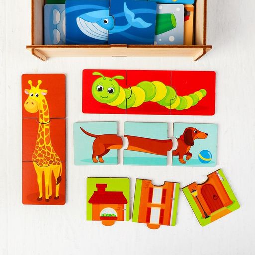 Пазл тройной Собери картинку (головоломка) - Лесная мастерская фото 6