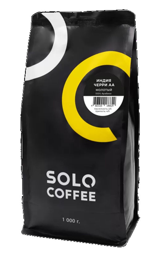Кофе в зернах Solo Coffee Индия Робуста Черри (100% робуста), свежеобжаренный  фото 3
