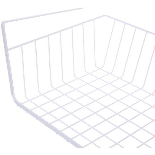 Корзина металлическая подвесная "ФАРГО", цвет белый, 48*24.5*14см (лейбл)