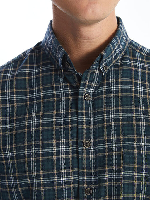 Regular Fit Uzun Kollu Ekose Erkek G?mlek