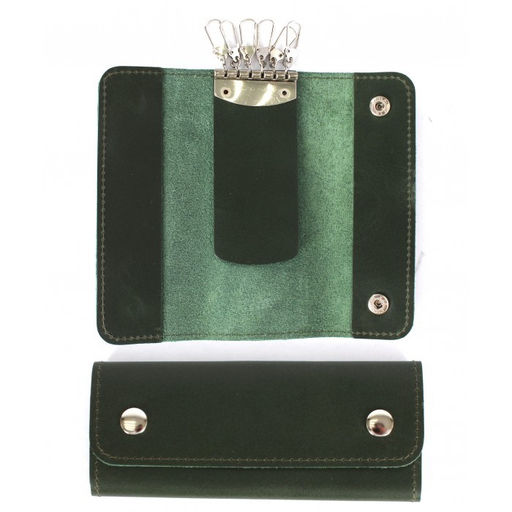 Футляр для ключей Croco-кл-509 (на 6 ключей) натуральная кожа зеленый тем пулл-ап (205) 263974