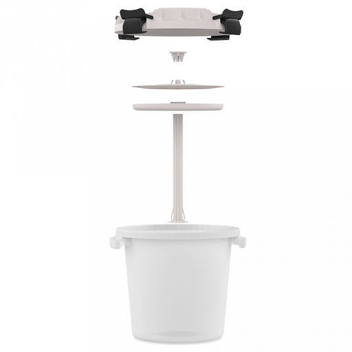 Бочка пищевая 20л, 40х38х36см, с гнетом, герметичная крышка, полипропилен (Россия)