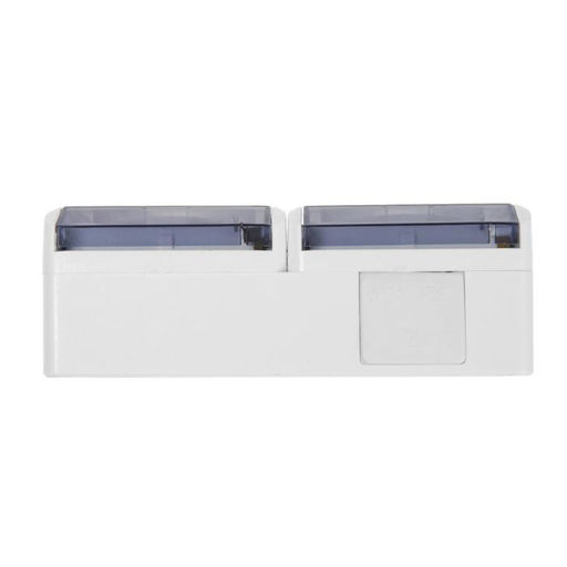 Розетка двухместная, 16 А, уличная, накладная, IP44, с заземлением, белая