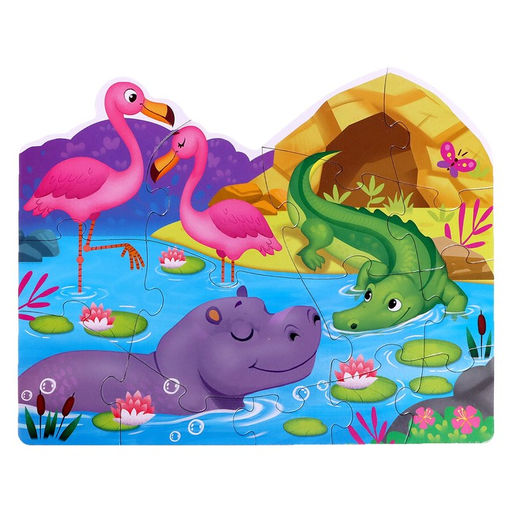 Фигурные пазлы 4 в 1 Животные, 9, 12, 15, 20 элементов - Puzzle time фото 4