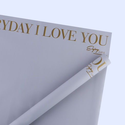 Цена за 10 шт. Плёнка двухсторонняя Love you, сиреневый, 56 56 см - Дарите счастье фото 9