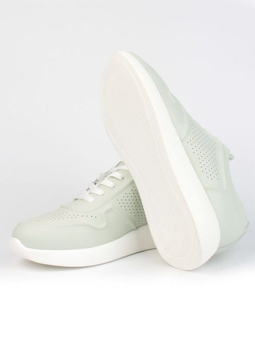 05-PDL195-3 LT. GREEN Кроссовки женские (натуральная кожа) - Фабричный китай фото 14