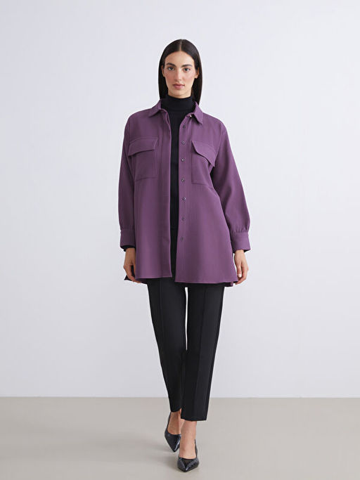 Oversize Kadife Kad?n G?mlek Tunik