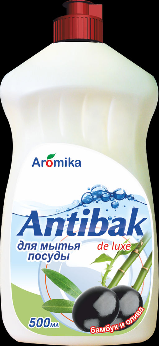 АРОМИКА "ANTIBAC de LUXE" Средство д/посуды Бамбук, Олива (500мл).15