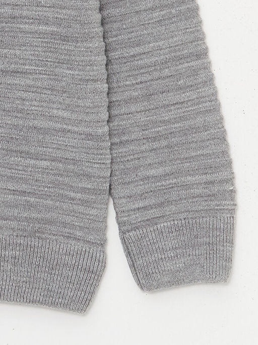 Bisiklet Yaka Uzun Kollu Erkek ?ocuk Triko Kazak - Waikiki фото 3