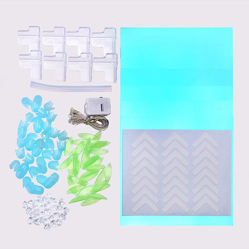 Набор для творчества-светильник "Куб" голубые тюльпаны, в пакете