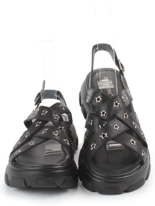 08-PEAG47-2 BLACK Босоножки женские (натуральная кожа)