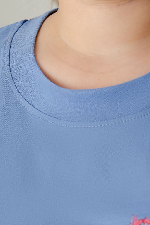 Арт. 31138 Футболка женская оверсайз 50-58 (5 шт) Цвет:Голубой - Калинка фото 22