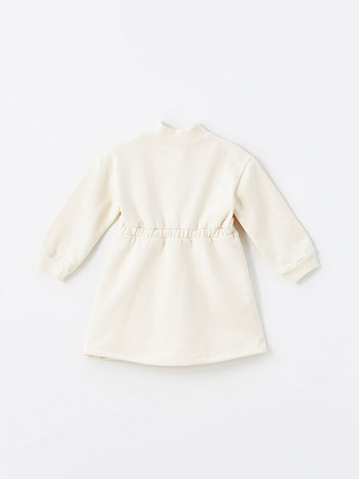 Dik Yaka Uzun Kollu K?z Bebek Elbise