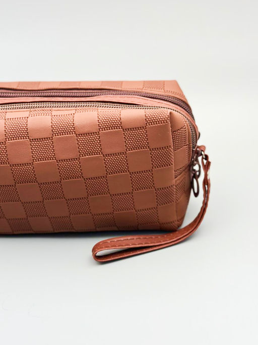 Sunflower Косметичка-пенал 2 отделения 5108, коричневый