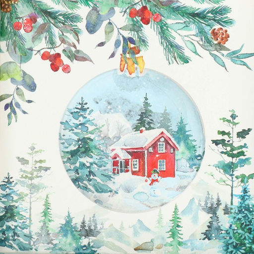 Цена за 5 шт. Коробка для кондитерских изделий с PVC крышкой «Зима», 15 х 15 х 3 см