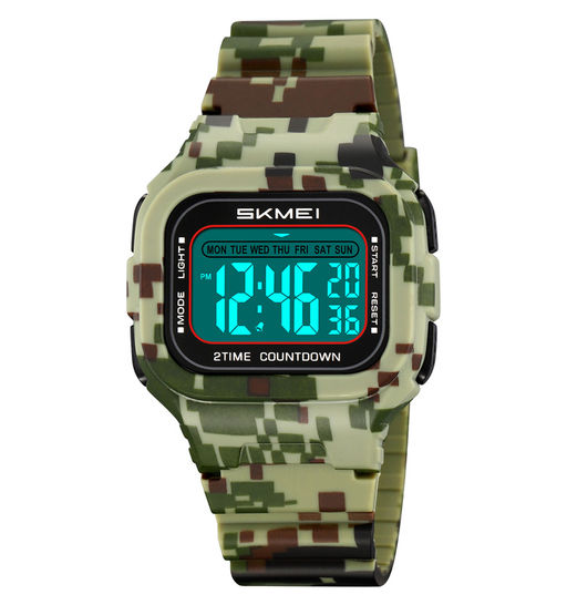 Часы наручные Skmei мужские электронные спортивные 2343green-camo