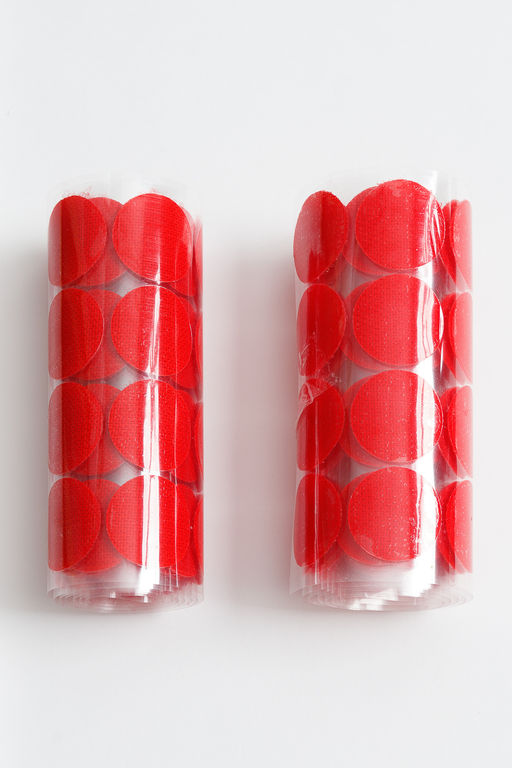 Липучка круглая 2 см самоклеящаяся (100 шт) SF-5919, красный №026 - No name фото 2