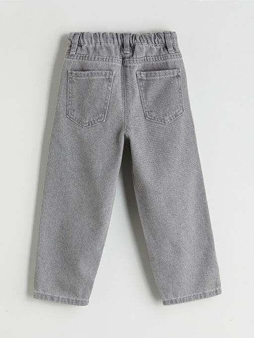 Beli Lastikli K?z ?ocuk Jean Pantolon