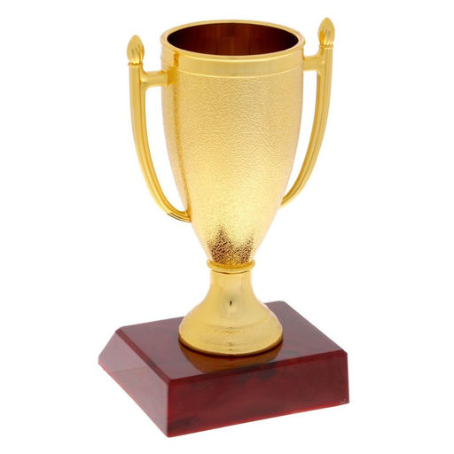 Кубок 103, наградная фигура, золото, подставка пластик, 12×6.3×6.3 см
