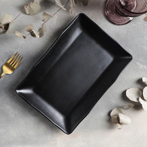 Блюдо «Чёрный Восток», 25.5×17.2×3 см, чёрное