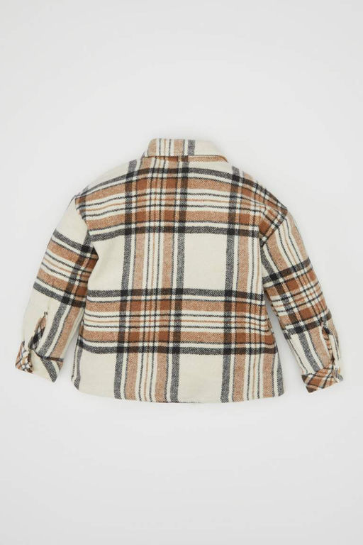 Фланелевая рубашка с длинными рукавами для маленьких мальчиков - Defacto фото 4