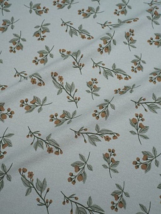 Теплый хлопок Осенние веточки цв.серый с мятным оттенком, ш.1.5м, хлопок-100%, 160гр/м.кв