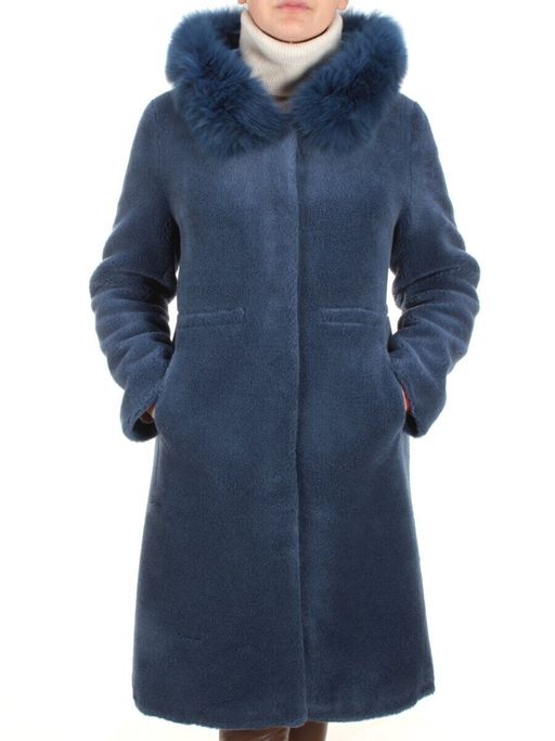 1911 DK. BLUE Дубленка женская зимняя SHARK WARSHIP (60% кашемир, 40% вискоза) - Fashion фото 2